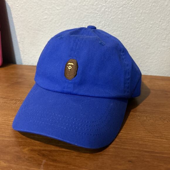 Bape A BATHING APE Strap Back Dad Hat Black Authentic - Picture 1 of 6